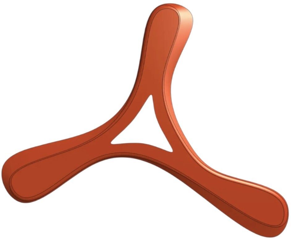 3D Printed Outdoor Boomerang for Kids Left Handed, Right Handed Returning Boomerang