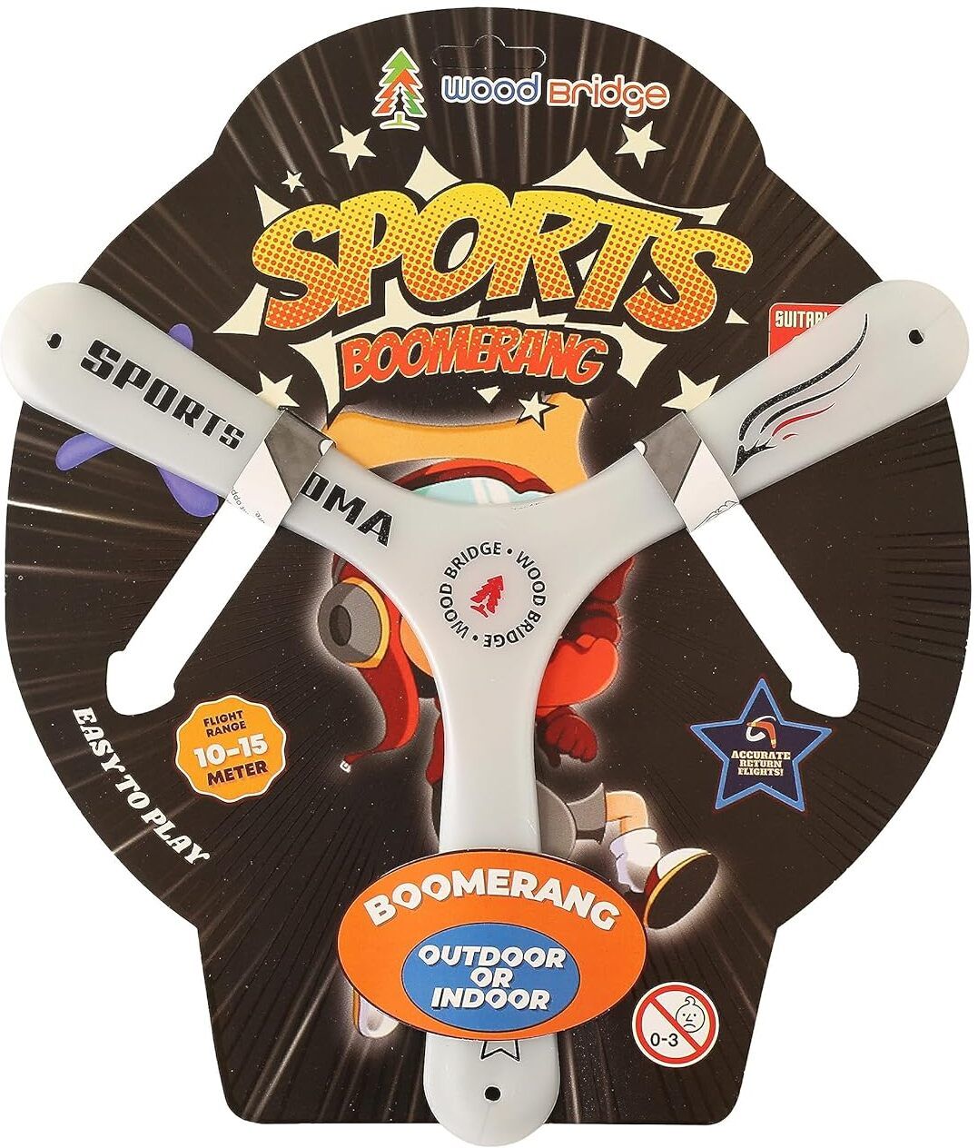 Silver Boomerang Flying Throw Right Handed, Left Handed Returning Boomerang