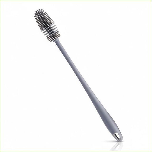 Silicone Baby Milk & Water Bottle Cleaning Brush with Long Handle-image-27