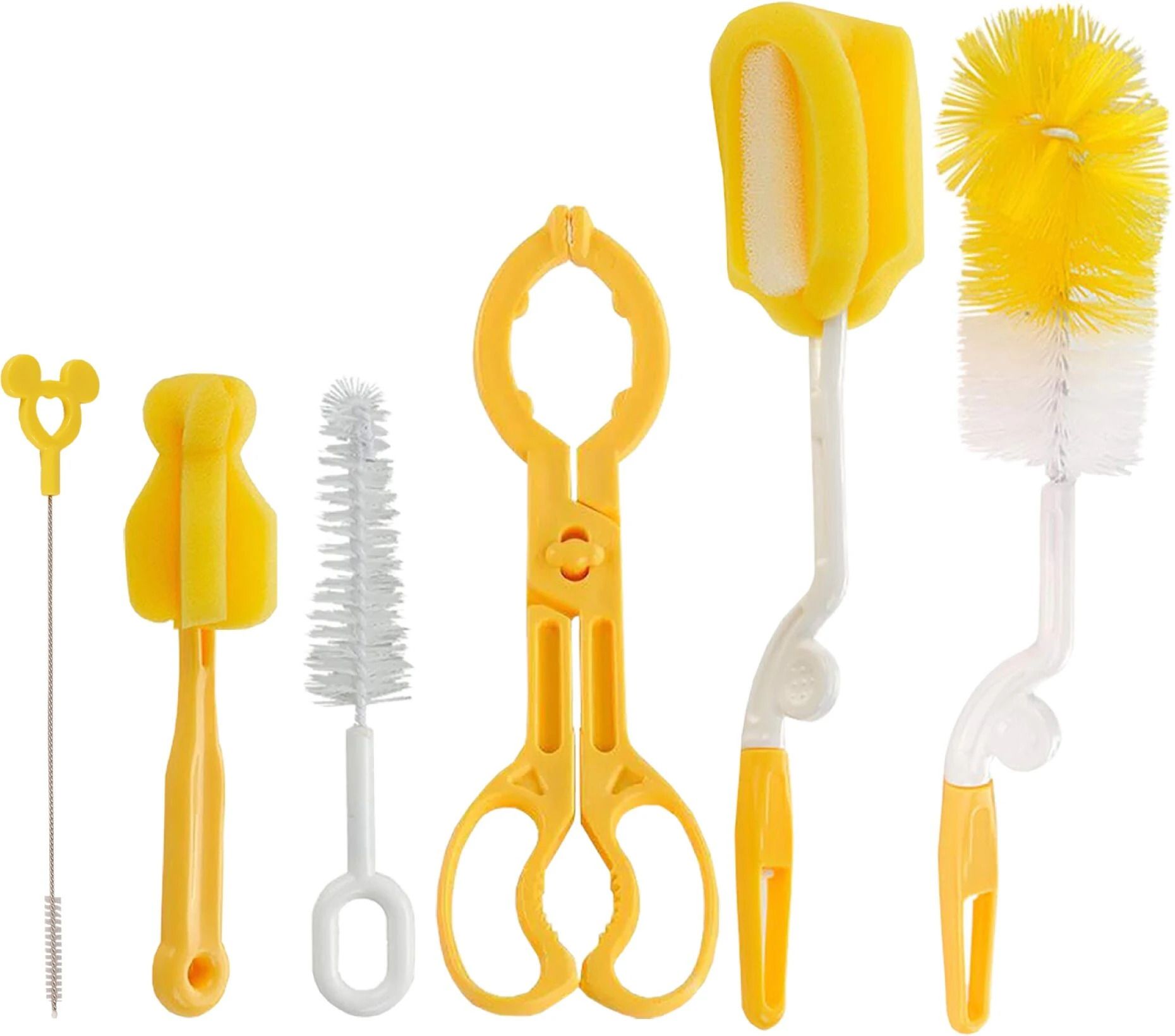 Ultimare Baby Bottle Cleaning Brush Kit set - 5 Brushes - 1 Bottle Tong - BPA Free - Durable - Premium Finish - Easy to Use-image-6