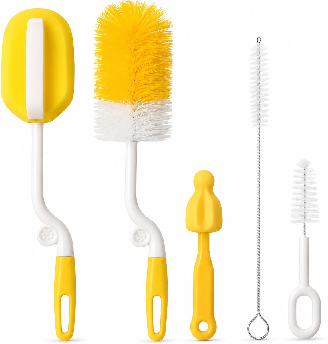 kidora traders 6 in 1 Baby Bottle Cleaning Brush Set, Baby Feeding Cleaning Kit-picture-48