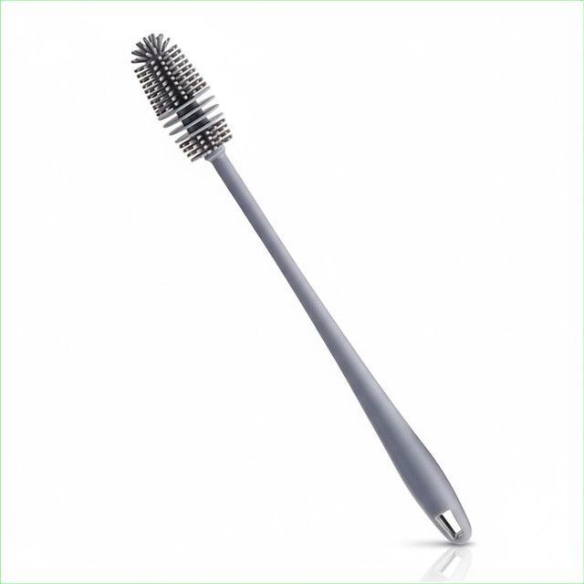 Silicone Baby Milk & Water Bottle Cleaning Brush with Long Handle-image-23