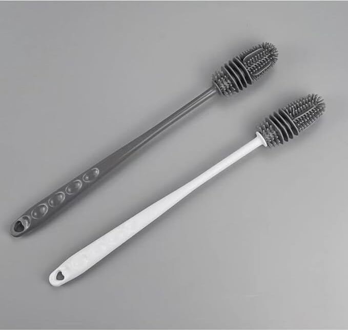Bottle Cleaning Silicone Brush with Long Handle for Baby Bottle, Water Bottle-image-9