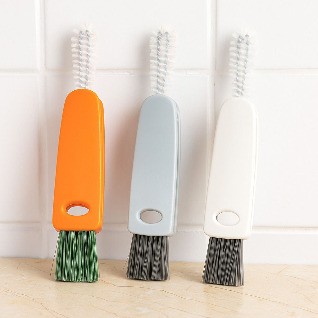 we3 3 in 1 Bottle Cleaning Brush Set Lid Straw Cleaner Mini Carrot Shape Clean Tool-picture-11