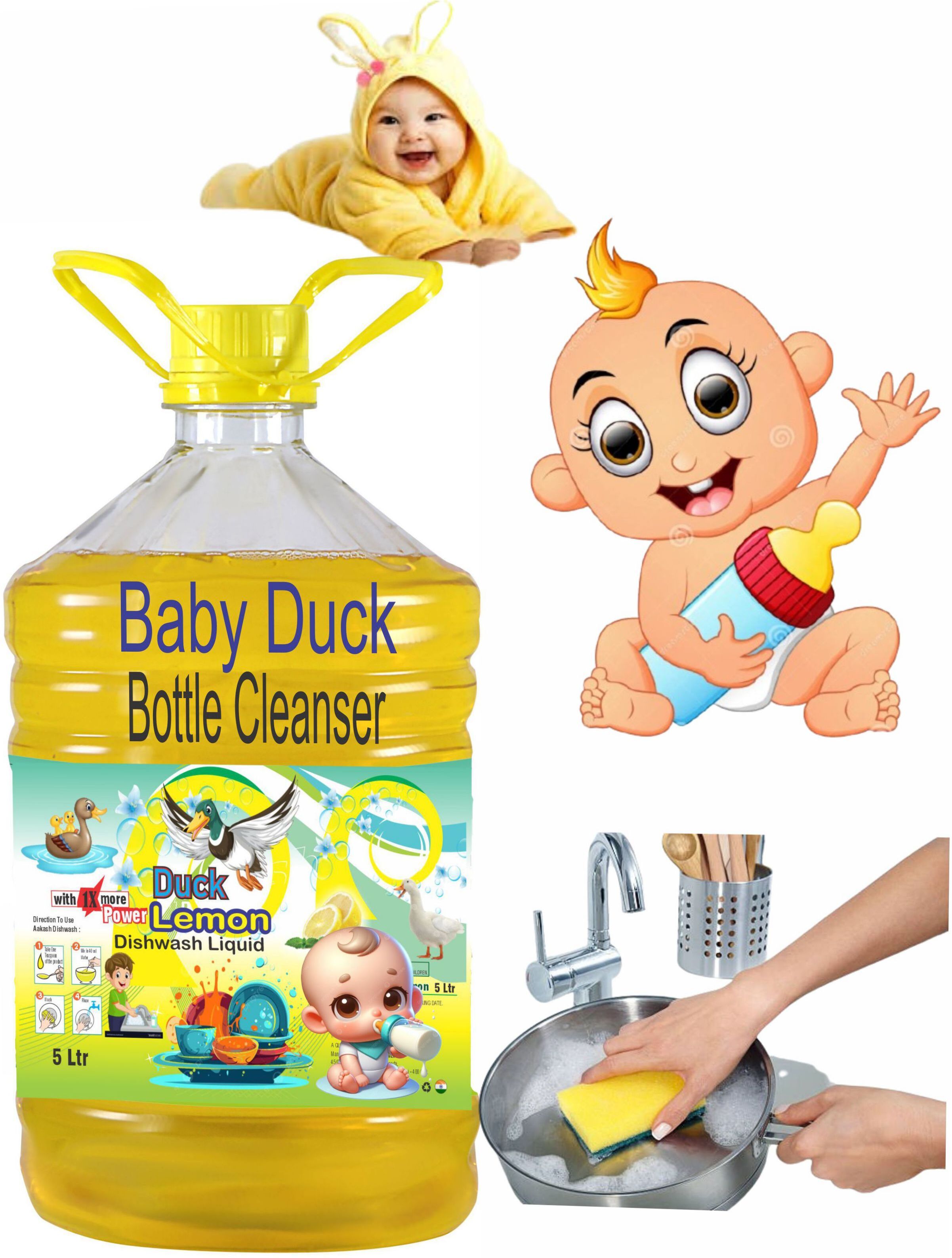 doctorgentle 5Ltr Lemon Baby Liquid Cleanser for Baby Bottle & Accessories-picture-35
