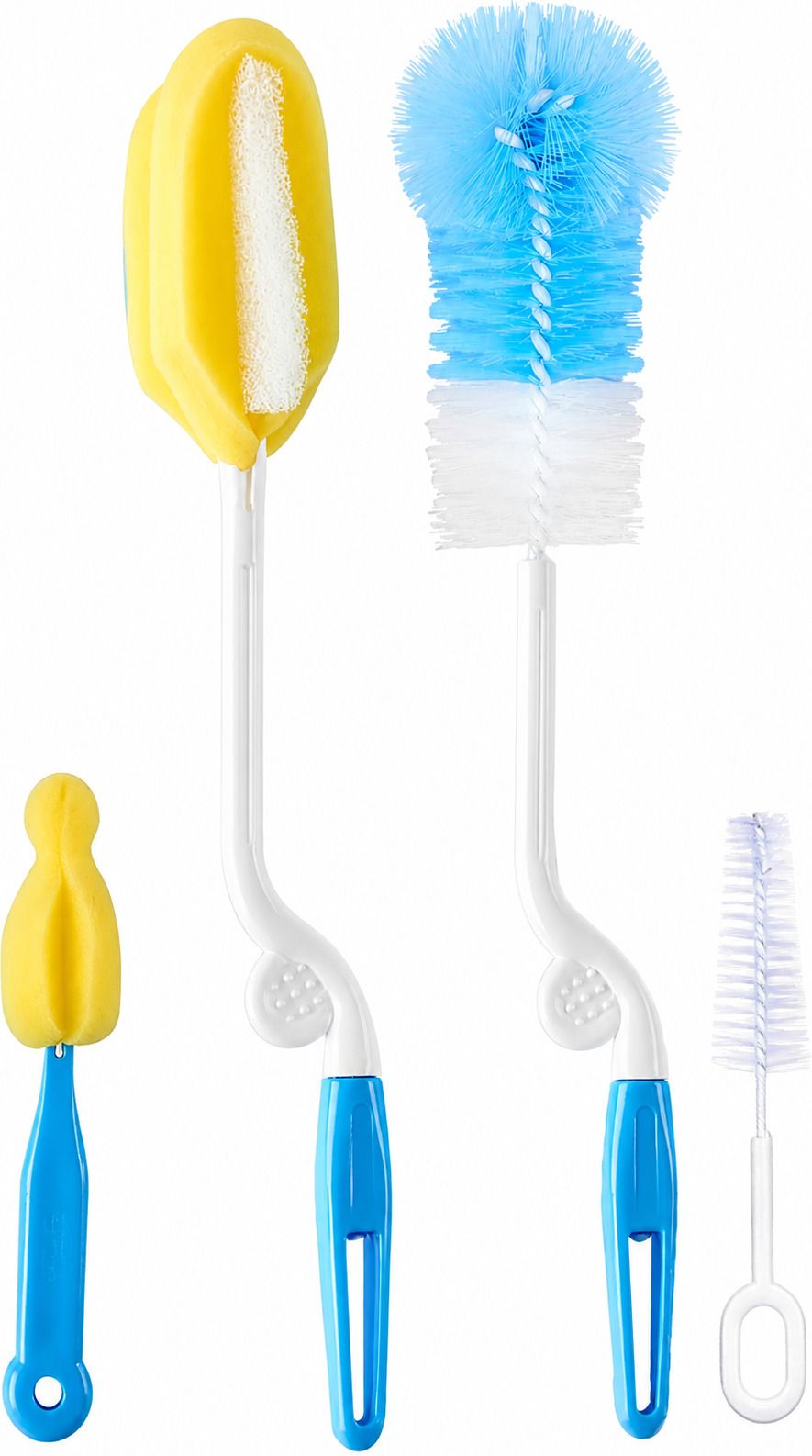 4 Pcs Baby Milk Bottle Nipple Straw Brush Sponge Nylon Cleaning Brush-image-43