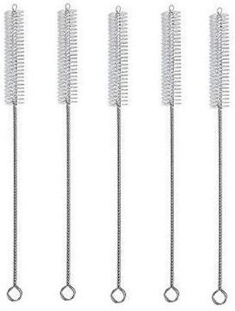 5 Pcs Cleaning Brush For Pipe, Bottle, Straw | Sliver-White (Pack of 5)-image-48