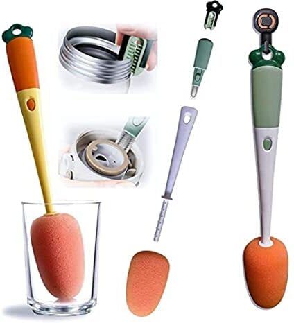 Multi Bottle Brush Cleaning, Sponge Baby Bottle Brush, , Nipple Cleaner-image-45