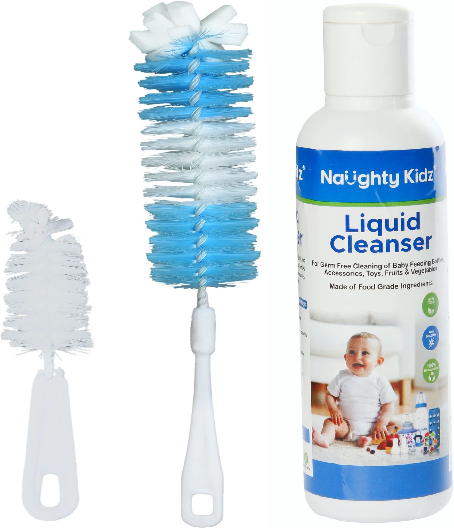 Combo of Liquid Cleanser and Baby Bottle Cleaning Brush With Nipple Cleaner-image-24