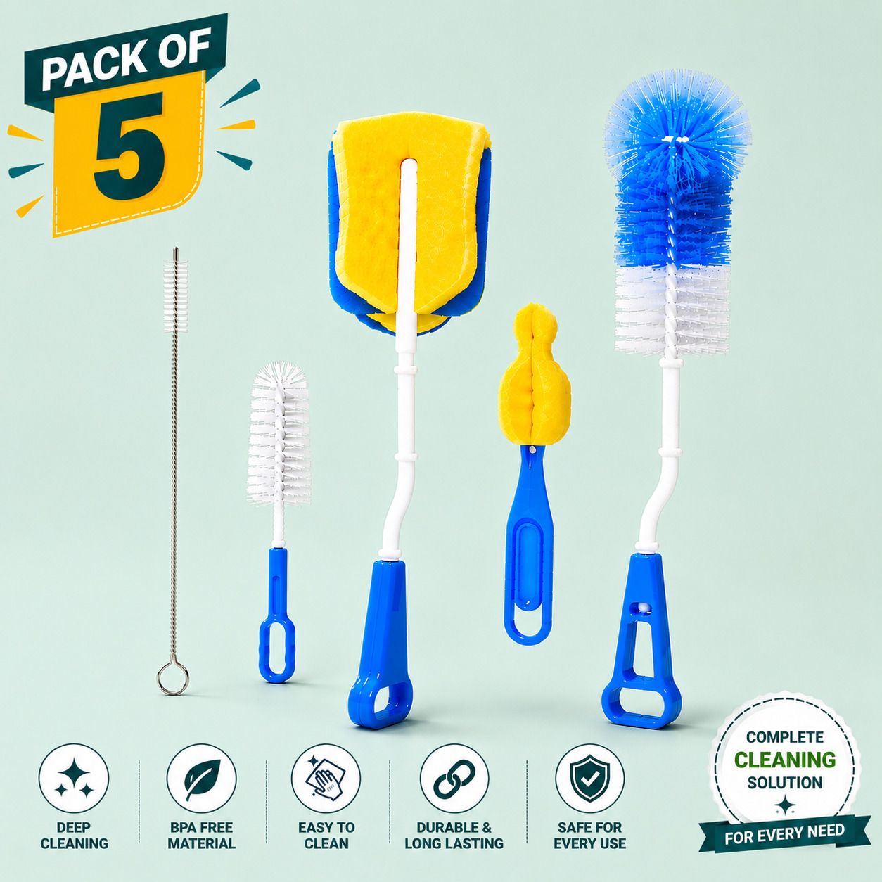 hitshree Kitchen Bottle Cleaning Brush Set-picture-12