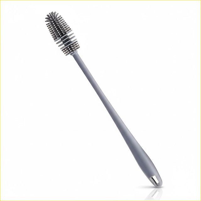Silicone Baby Milk & Water Bottle Cleaning Brush with Long Handle-image-8