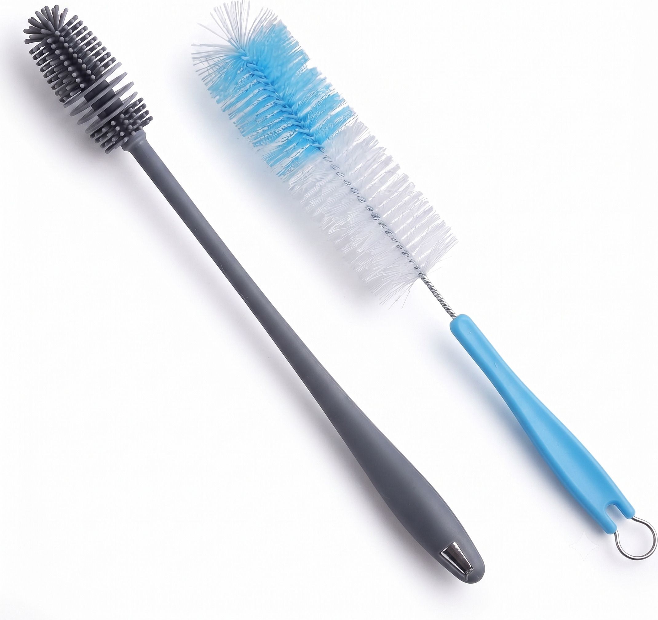 sarthu Long Handle Silicone Bottle Brush Nylon Bristle Bottle Cleaner for Water Bottles-picture-21