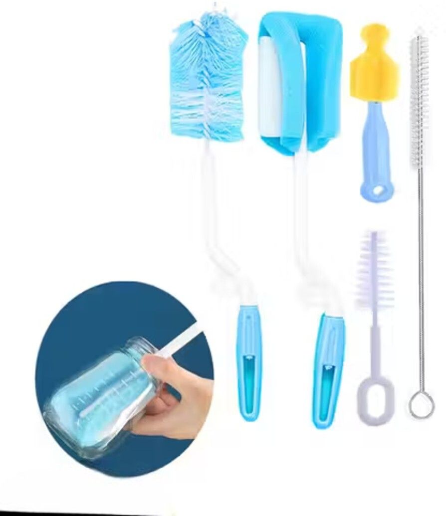 jilsons Bottle Cleaning Brush Set with Flexible Handle & Straw Cleaner 5 IN 1-picture-16