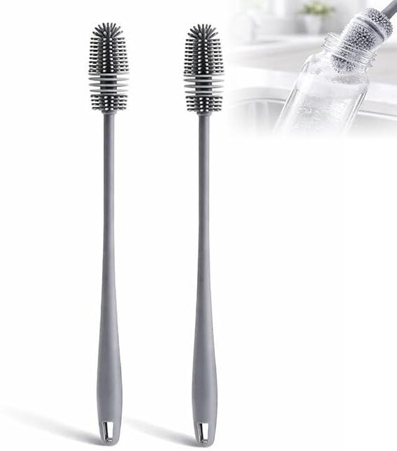 ananth Silicone Bottle Cleaning Brush | Multipurpose Bottle Cleaner (Pack Of 2)-picture-41
