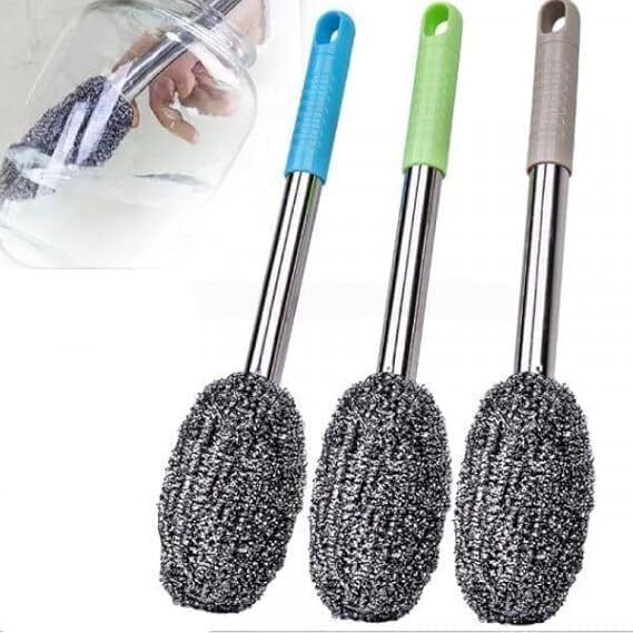 Combo Bottle Cleaner Brush with Long Handle Cleaning Brush Steel Brush-image-38