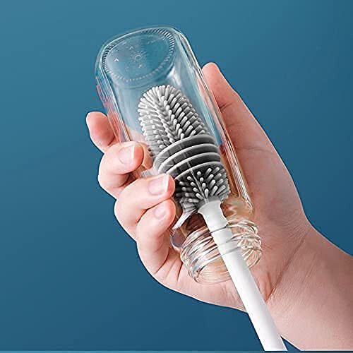 skyra enterprise Long Handle Silicone Bottle Cleaning Brush (Pack of 2)-picture-42