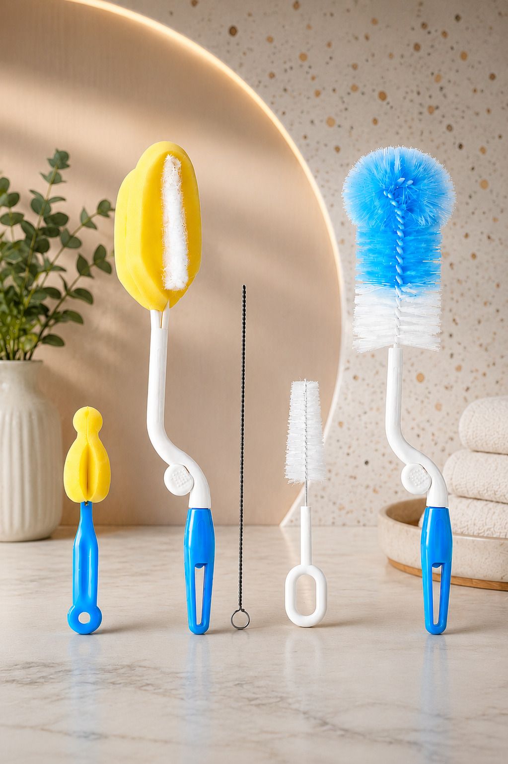 clenvo 5-in-1 Multipurpose Bottle Cleaning Brush Set-picture-25