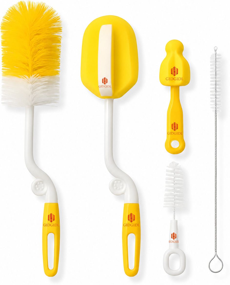 axenta Baby Bottle Cleaning Brush 5Pc Set-picture-0