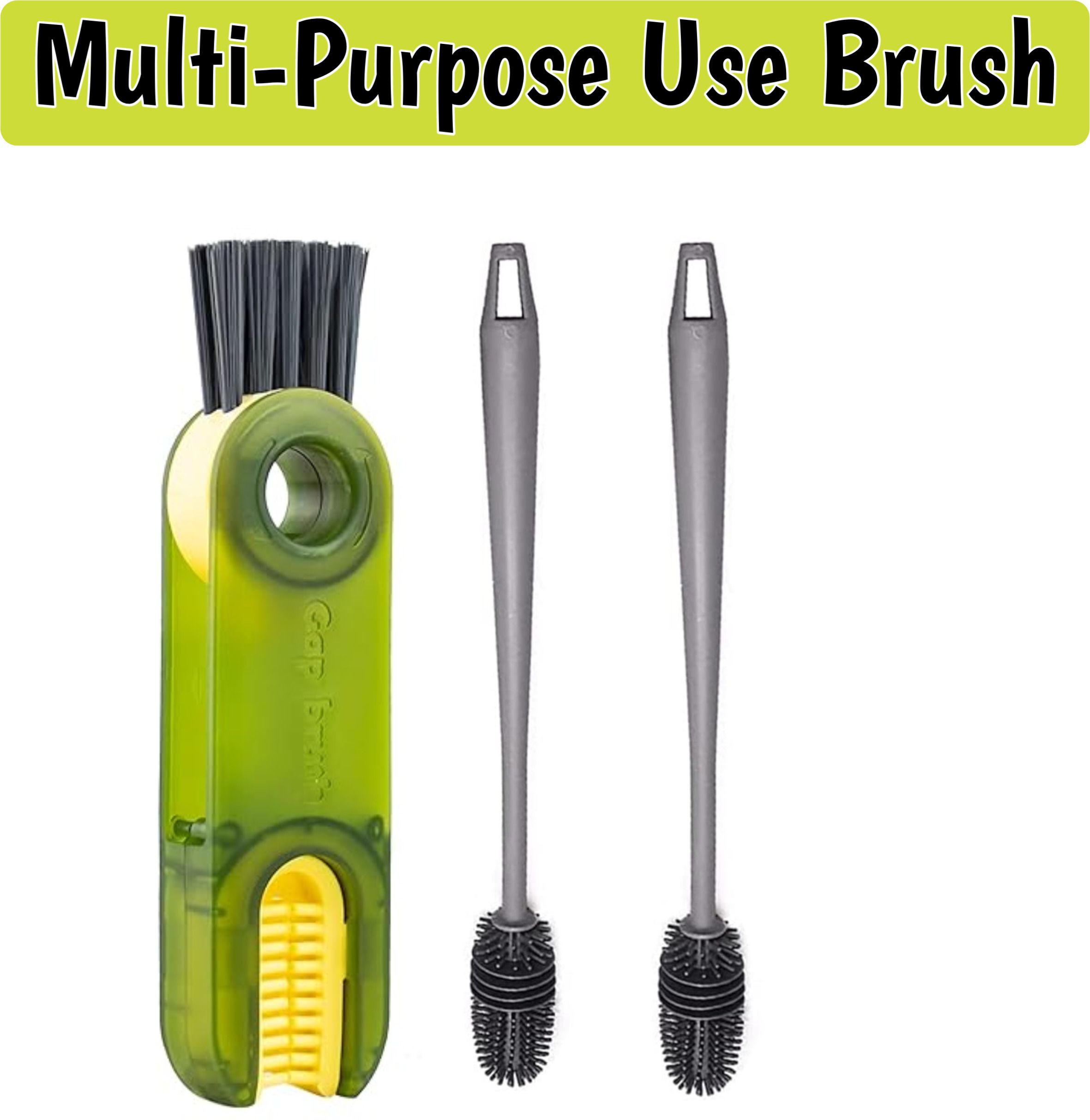 3 in 1 Cup Lid Gap Cleaning Brush And Silicone Long Handle for Baby Bottle Brush-image-42
