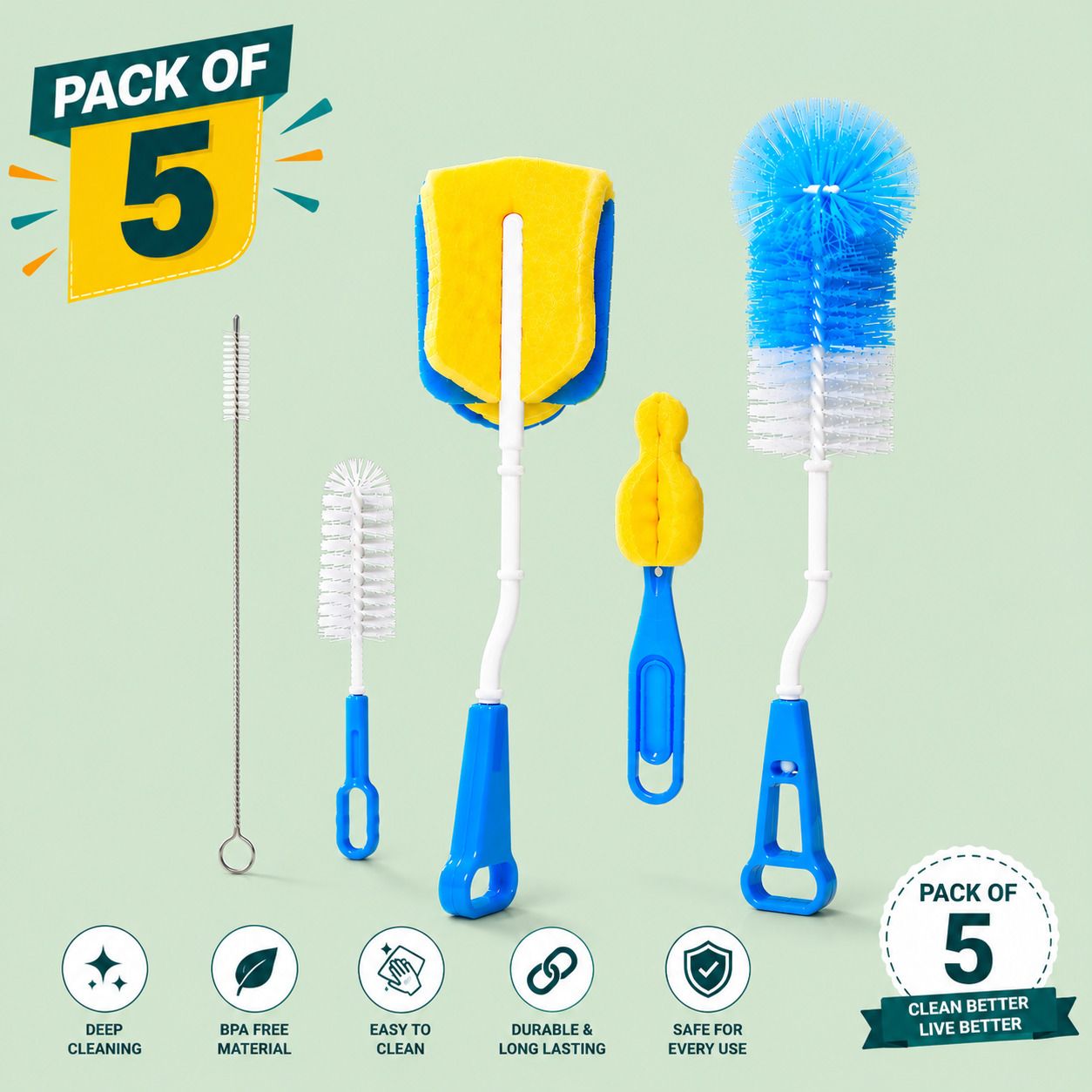 hitshree Flexible Bottle Cleaning Brush-picture-13
