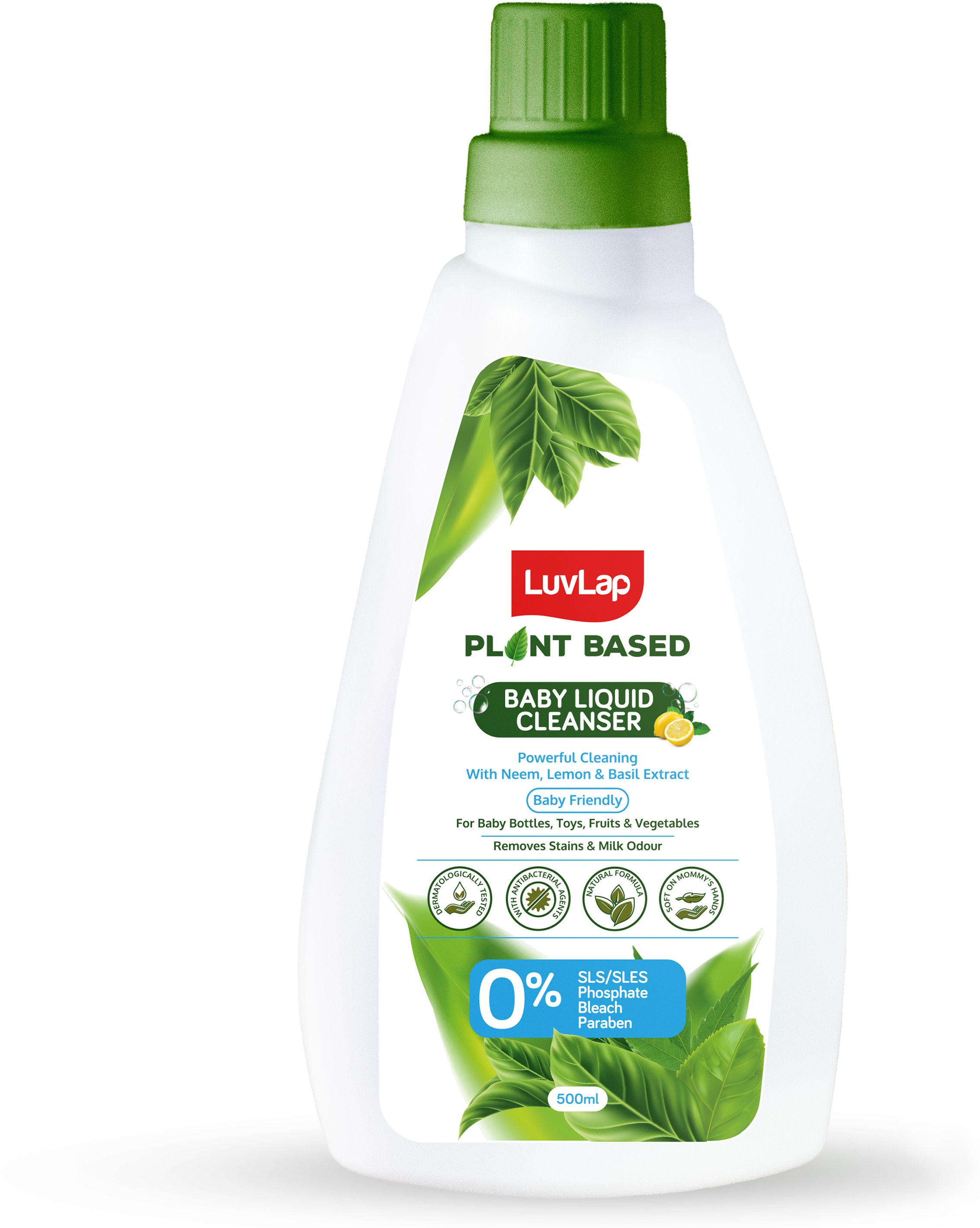 Plant Based Liquid Cleanser, 500ml, With Neem, Lemon & Basil