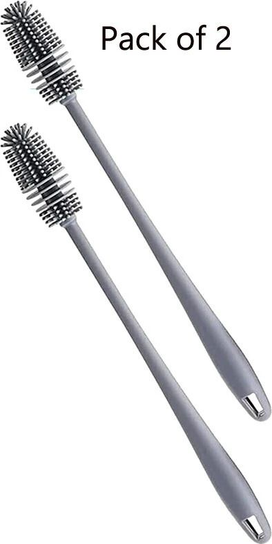 Silicone Cleaning Brush Long Handle for cleaning Water Bottle,Vase and Glassware-image-3