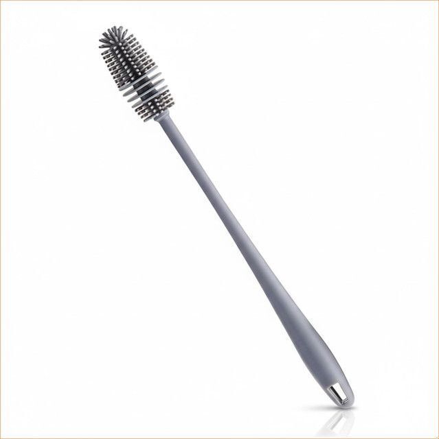 Silicone Baby Milk & Water Bottle Cleaning Brush with Long Handle-image-31