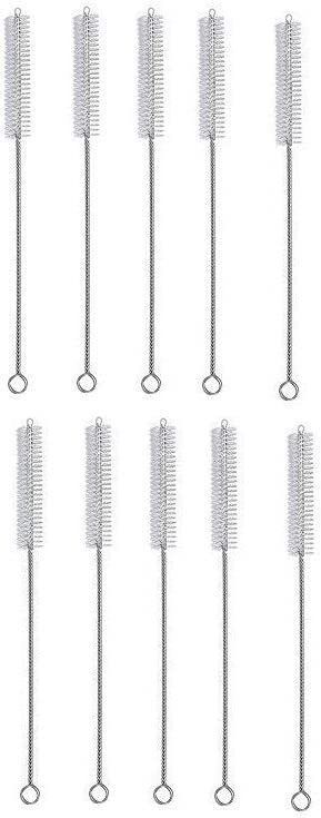 mishi Straw Cleaner Brush, Reusable Stainless Steel Handles Nylon Bristles-picture-4