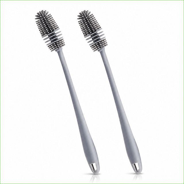 Silicone Baby Milk & Water Bottle Cleaning Brush with Long Handle-image-38