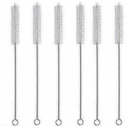 Straw Cleaning Brush Baby Bottle Cleaner Drinking Pipe Brush (White) (pack of 6)-image-7