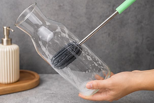 miniaura Heavy-Duty Steel Bottle Scrubber Brush for Deep Cleaning-picture-42