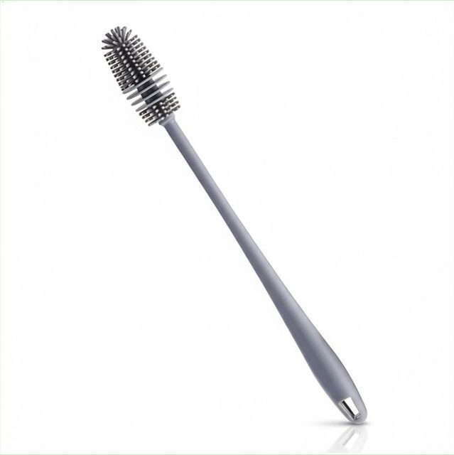 Silicone Baby Milk & Water Bottle Cleaning Brush with Long Handle-image-25