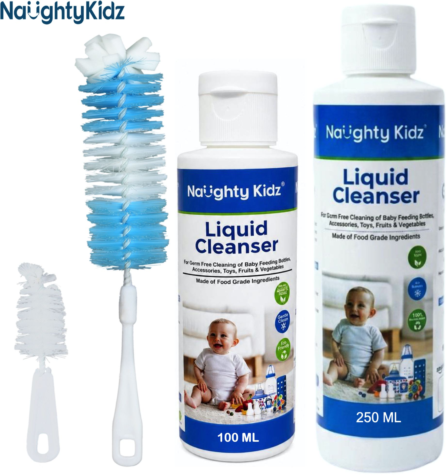 Combo of Baby Liquid Cleanser With Baby Bottle Cleaning Brush & Nipple Cleaner-image-31