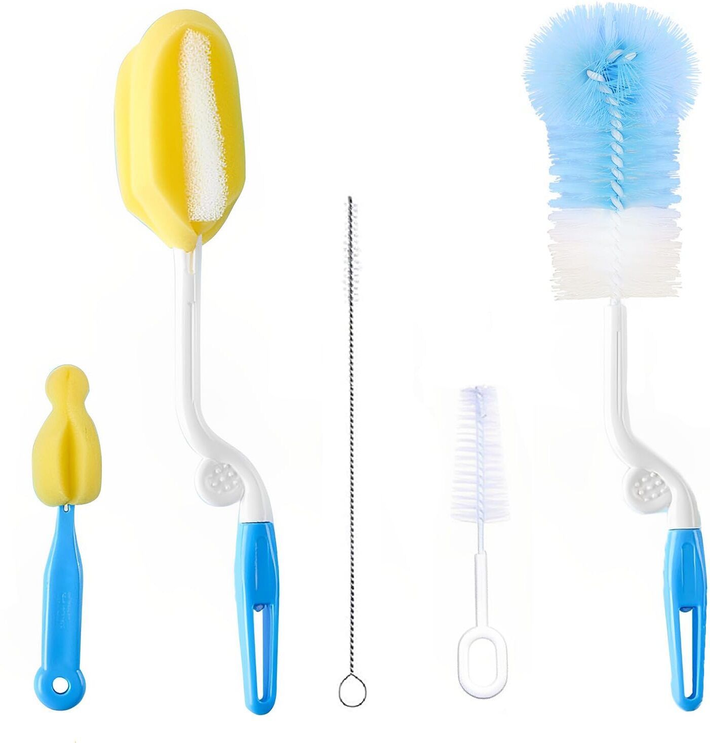 5-in-1 Baby Bottle Cleaning Brush Set with Bottle Brush,Nipple Brush,Straw Brush-image-45
