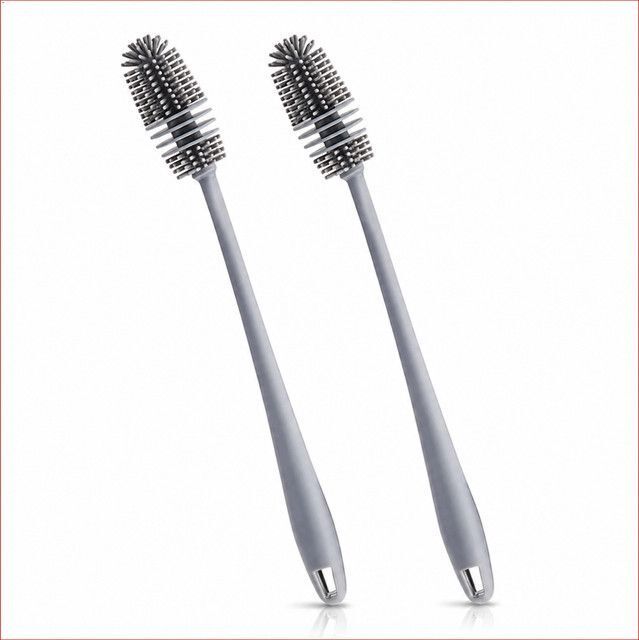 Silicone Baby Milk & Water Bottle Cleaning Brush with Long Handle-image-33