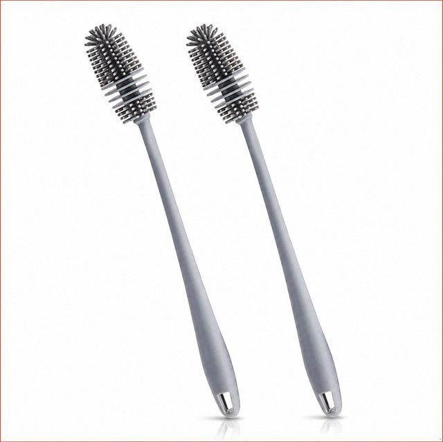 Silicone Baby Milk & Water Bottle Cleaning Brush with Long Handle-image-40