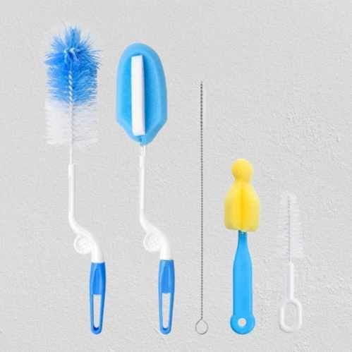 jilsons 5 pcs Sponge & Bristle Cleaning Brush Kit for Baby Bottle & Teats-picture-26