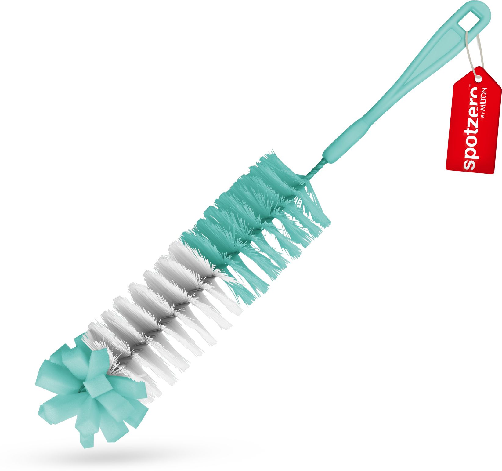 Bottle Cleaning Brush with Sponge | Nylon Cleaner for Water Bottles & Flasks