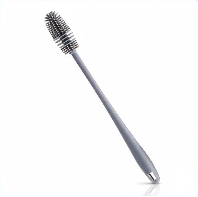 Silicone Baby Milk & Water Bottle Cleaning Brush with Long Handle-image-7