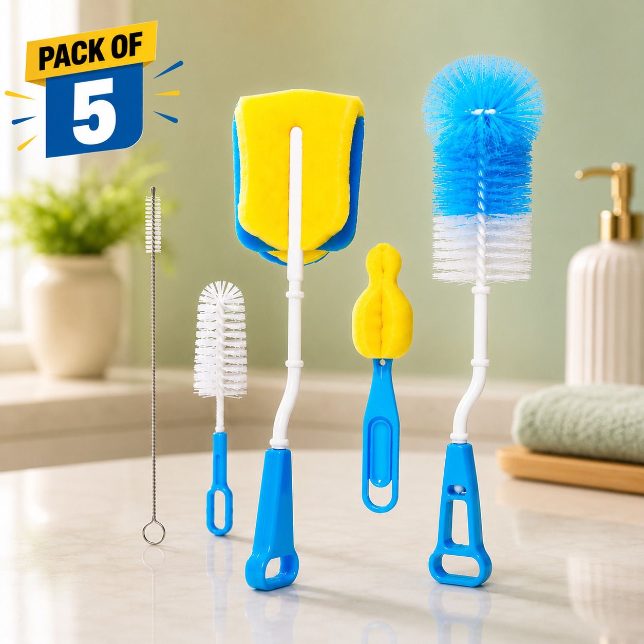 hitshree Baby Bottle Sponge Brush Set-picture-28