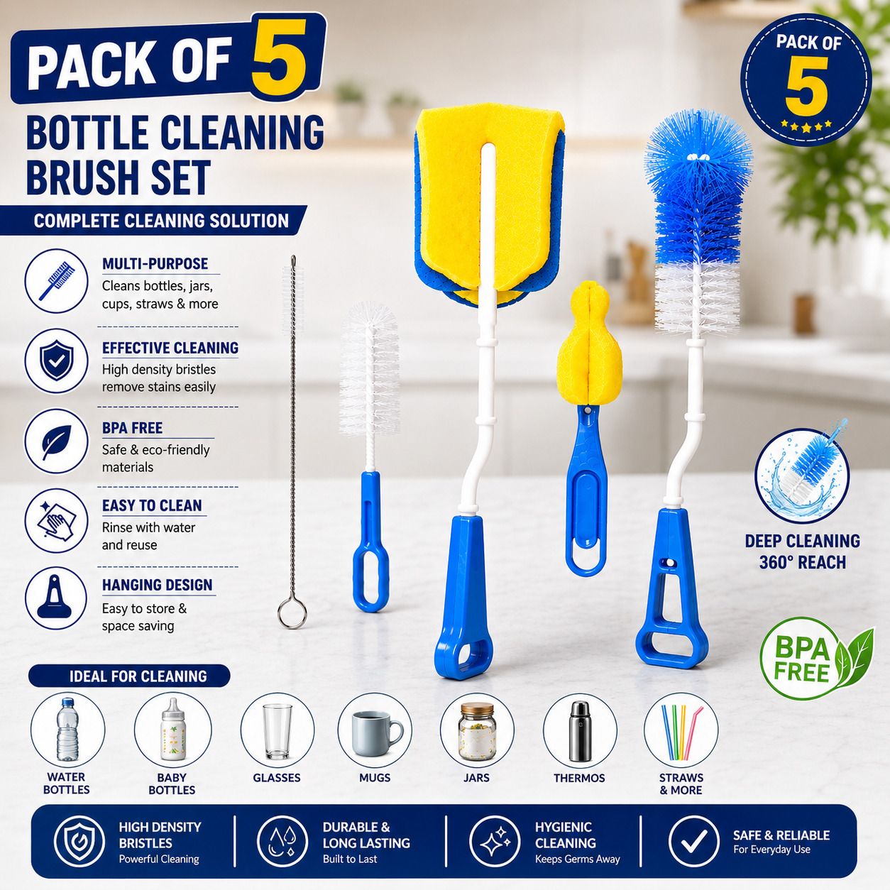 hitshree Bottle Cleaning Brush Set for Baby-picture-21