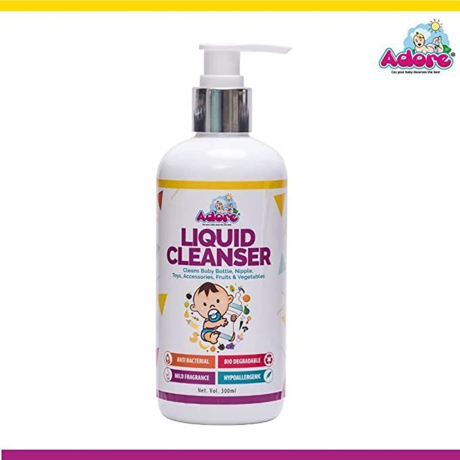 Baby Bottle, Nipple, Toys & Vegetable Liquid Cleanser | Baby Safe-image-42