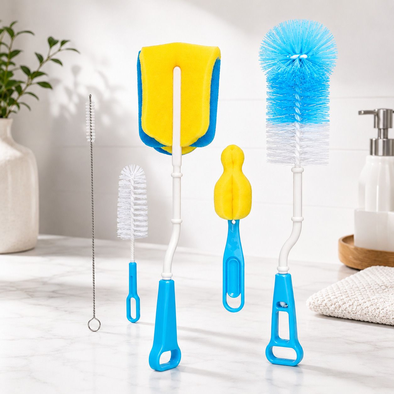 hitshree Baby Bottle Cleaning Brush Kit 5 PCS-picture-17