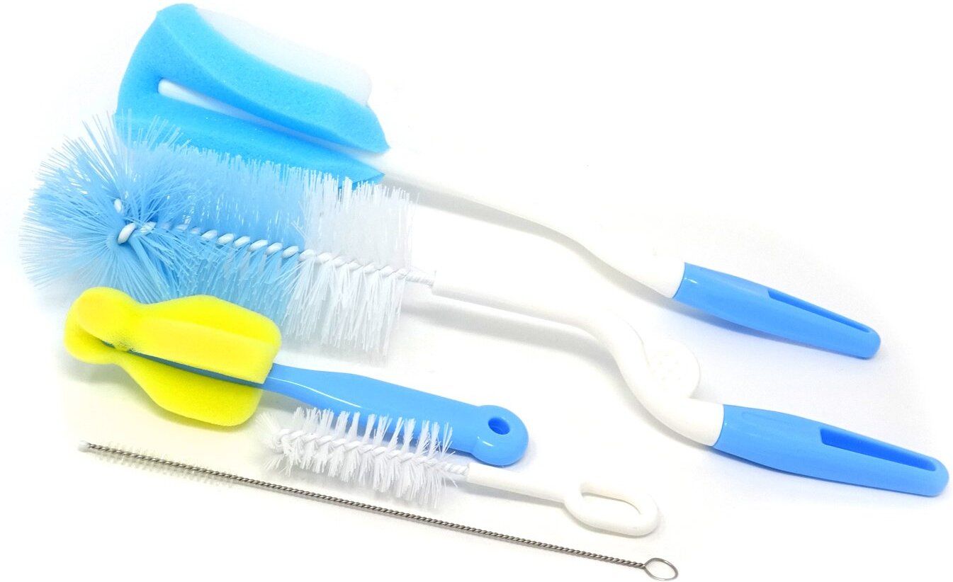 Baby Bottle Cleaning Brush Set 5 in 1 BPA Free Bottle Cleaner Kit for Bottles-image-33