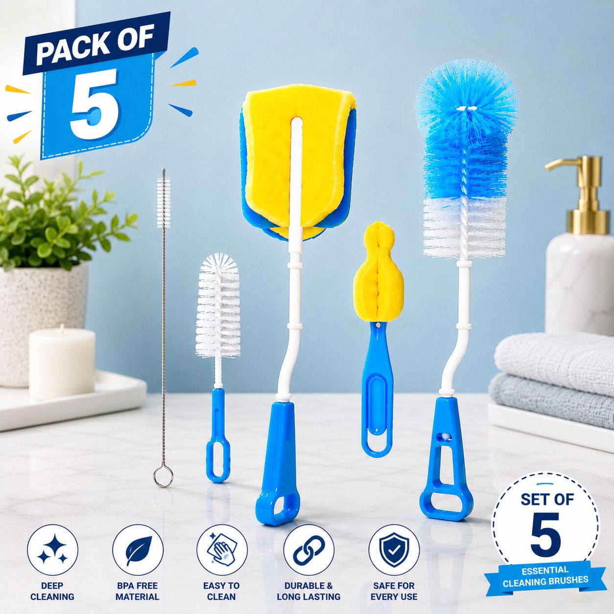 hitshree Baby Feeding Bottle Cleaning Brush Set-picture-20