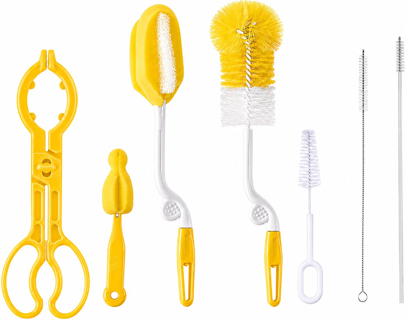 7 Pcs Baby Milk Bottle Nipple Straw Brush Sponge Nylon Cleaning Brush Cleaner-image-40
