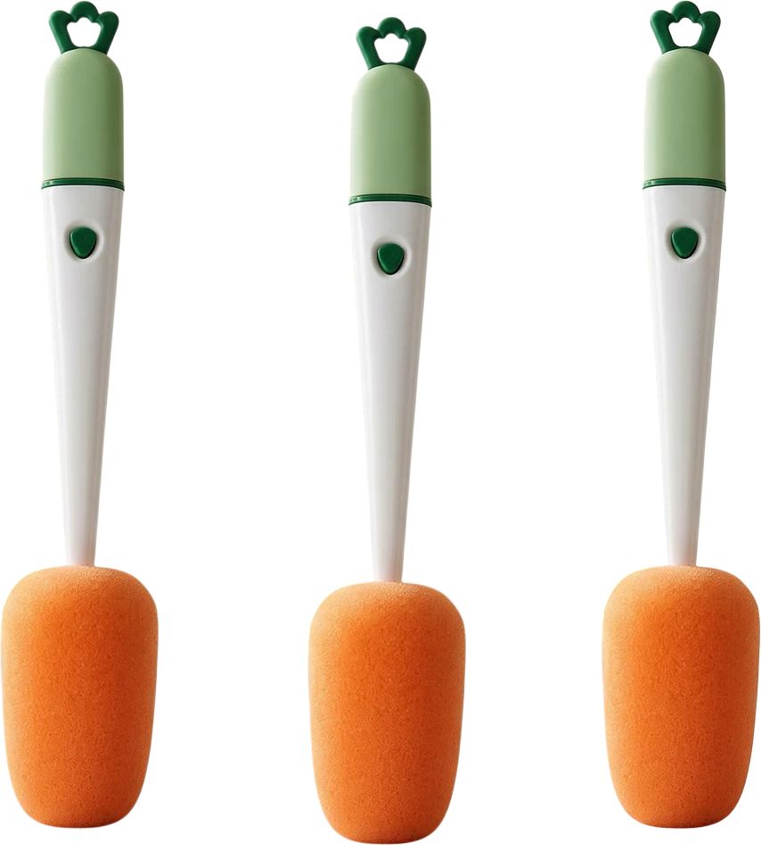gift corner 3 in 1 Carrot Bottle Cleaning Brush – Multipurpose Water Bottle Scrubber 3 pc-picture-13