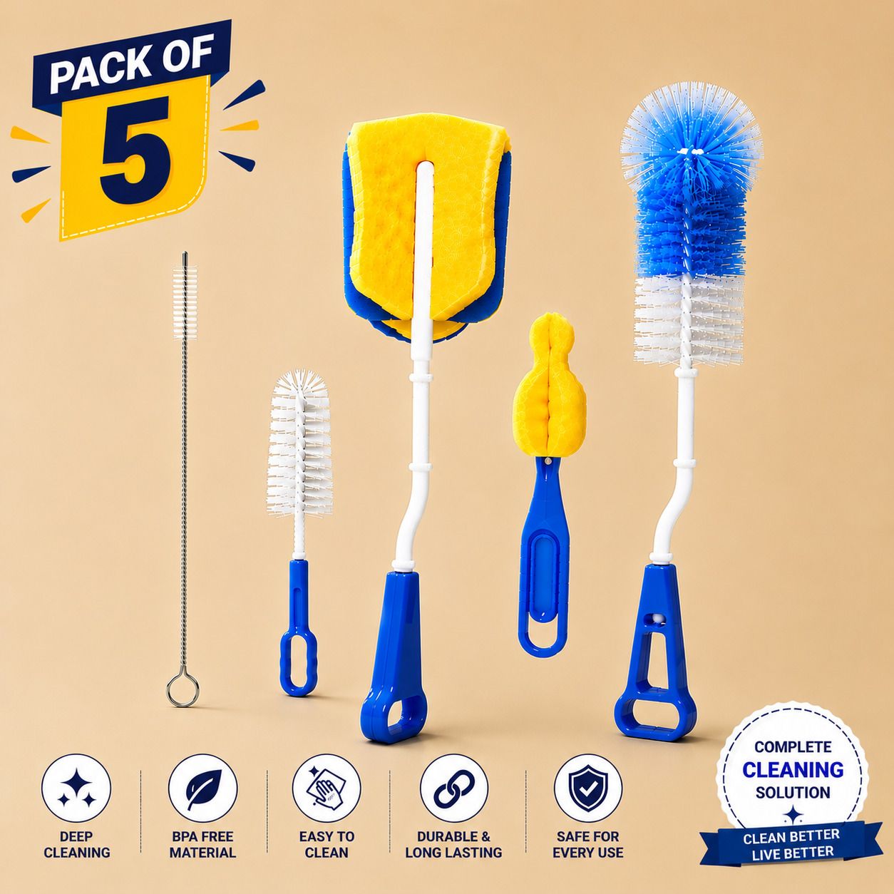 hitshree Baby Bottle Brush Cleaning Kit-picture-27