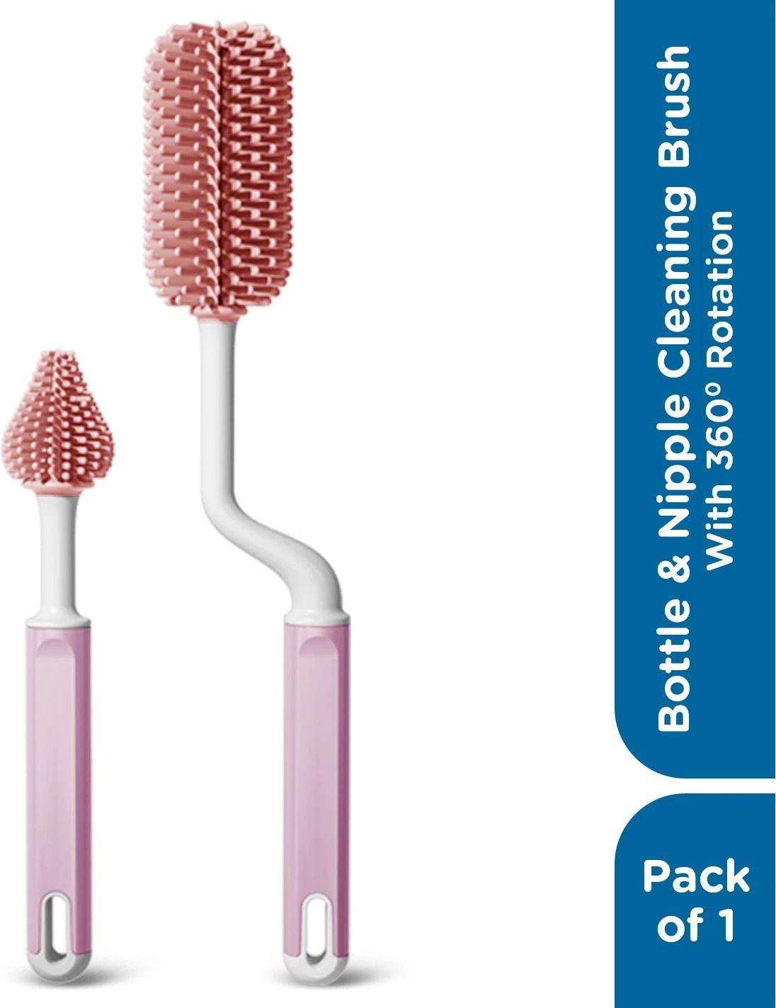 Silicone Bristle Baby Feeding Bottle Cleaning Brush & Nipple Cleaner-image-16