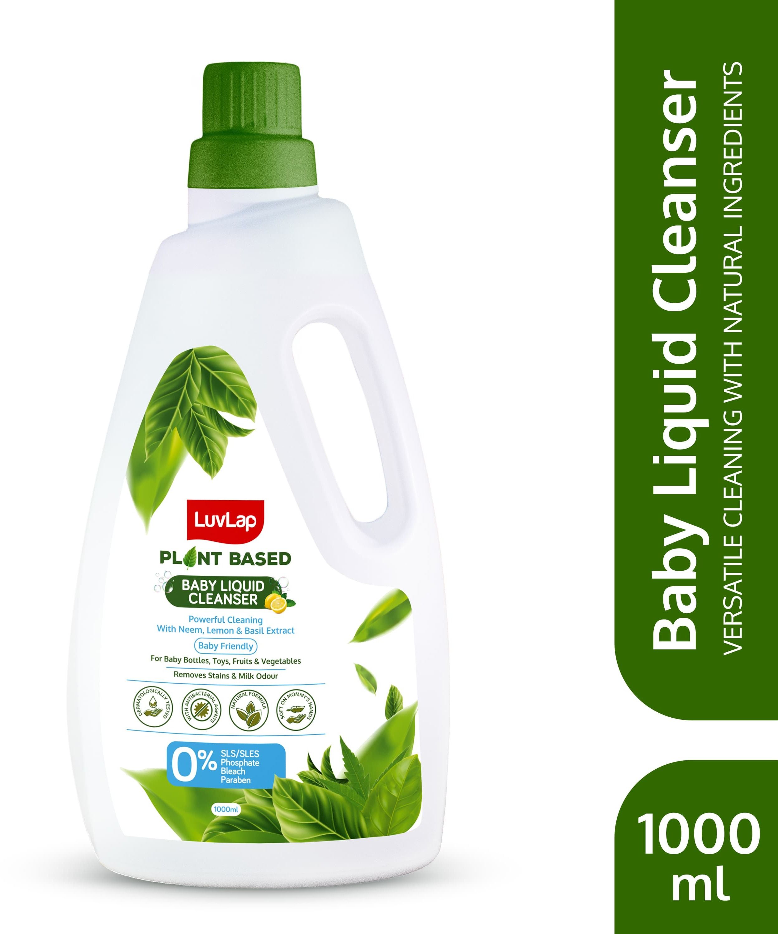 Plant Based Liquid Cleanser, 1000ml, With Neem, Lemon & Basil